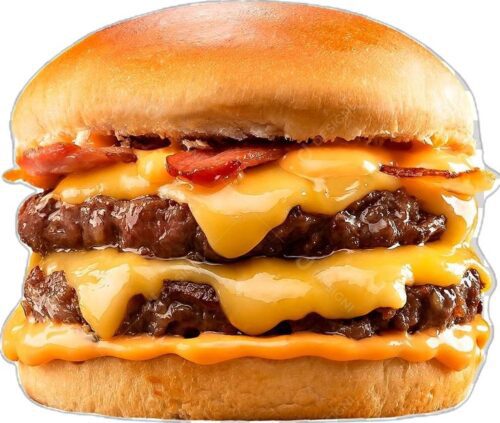 Hambúrguer duplo com cheddar